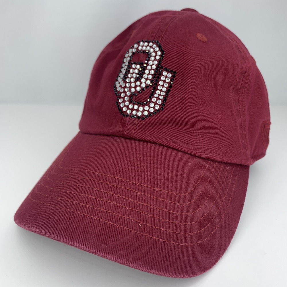 Oklahoma Sooners OU Hat Womens Rhinestone Adjustable TOW Top of the World Cap